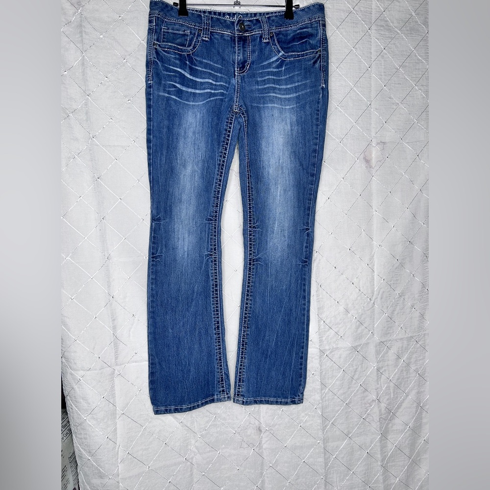 Red camel jeans, size 11, 29 inch inseam